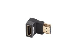 ADAPTER HDMI(M)->HDMI(F) 8K KĄTOWY DÓŁ ALUMINIUM SREBRNY LANBERG