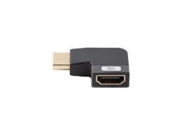 ADAPTER HDMI(M)->HDMI(F) 8K KĄTOWY LEWO ALUMINIUM SILVER LANBERG