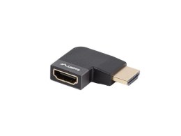 ADAPTER HDMI(M)->HDMI(F) 8K KĄTOWY PRAWO ALUMINIUM SREBRNY LANBERG