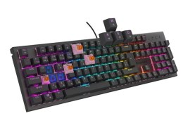 KLAWIATURA DLA GRACZY GENESIS THOR 303 CZ/SK PODŚWIETLENIE RGB MECHANICZNA SILENT SWITCH CZARNA HOT