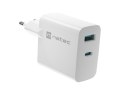 ŁADOWARKA SIECIOWA NATEC RIBERA GAN 1X USB-A + 1X USB-C 45W BIAŁA