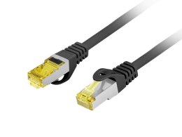 PATCHCORD KAT.6A S/FTP LSZH CU 3M CZARNY FLUKE PASSED LANBERG