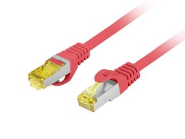 PATCHCORD KAT.6A S/FTP LSZH CU 3M CZERWONY FLUKE PASSED LANBERG