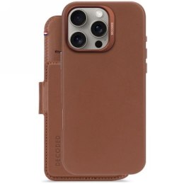 Etui skórzane Decoded Leather Detachable Wallet MagSafe z portfelem na iPhone 16 Pro Max - brązowe