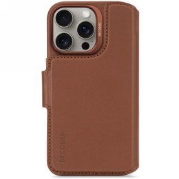 Etui skórzane Decoded Leather Detachable Wallet MagSafe z portfelem na iPhone 16 Pro - brązowe