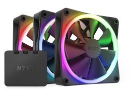 ZESTAW 3 WENTYLATORY DO ZASILACZA/OBUDOWY NZXT F120 RGB CZARNE + KONTROLER