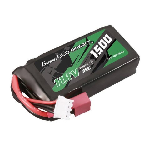 Akumulator Gens ace 35C 1500mAh 3S1P 11.1V Airsoft Gun Lipo z konektorem T Plug