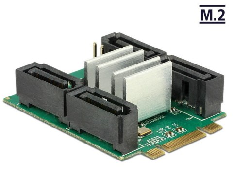 Delock Adapter M.2 key B+M 59pin M - 4x SATA