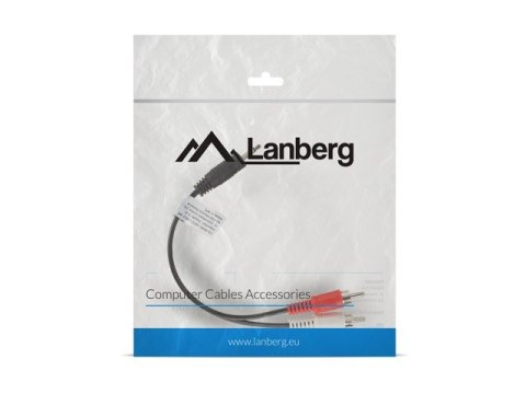 LANBERG Kabel Minijack - 2x Chinch M/M 20cm