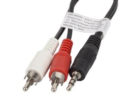 LANBERG Kabel Minijack - 2x Chinch M/M 20cm