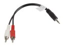 LANBERG Kabel Minijack - 2x Chinch M/M 20cm