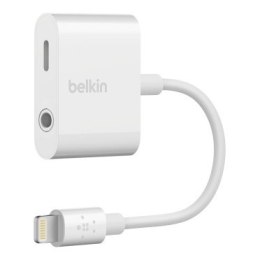 Belkin Adapter przejsciówka Lightning do miniJack/Lightning 0,15m biały