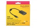 Delock Adapter USB type C -> HDMI 4K czarny