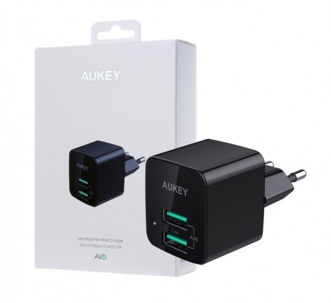 AUKEY PA-U32 Black Mini ładowarka sieciowa 2xUSB AiPower 4.8A 12W