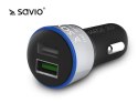 Elmak Ładowarka samochodowa Quick Charge 3.0 Savio SA-06/B, 3A, 5.4A, 2xUSB