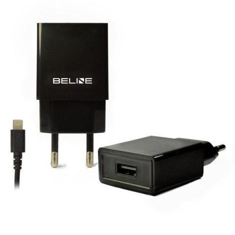 Beline Ładowarka sieciowa 1xUSB + lightning 1A czarna iPhone 5/6/7/8/X/11/12