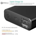 AUKEY PB-AT20 Black ultraszybki aluminiowy Power Bank | 20100 mAh | 3xUSB | 5.4A | Quick Charge 3.0 | kabel micro USB