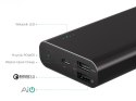 AUKEY PB-AT20 Black ultraszybki aluminiowy Power Bank | 20100 mAh | 3xUSB | 5.4A | Quick Charge 3.0 | kabel micro USB