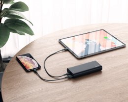 AUKEY PB-XD13 Black ultraszybki Power Bank | 20000 mAh | 4xUSB | 9A | Quick Charge 3.0 | Power Delivery | kabel USB-C