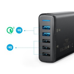 Anker Ładowarka PowerPort 5 z Dual QC 3.0 63W USB-A czarna