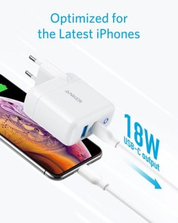 Anker Ładowarka PowerPort PD+2 18W USB-C + 15W USB-A EU White