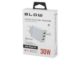 BLOW Ładowarka sieciowa z gniazdem USBx3 QC 3.0 30W