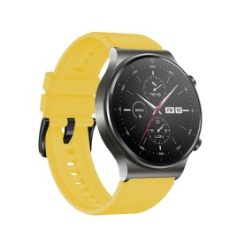 Pasek silikonowy do Huawei Watch GT 2/3/4/2 Pro/3 Pro/4 Pro/GT 2e 46mm - żółty