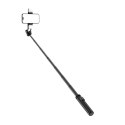 Selfie stick WC12YDS teleskopowy tripod 1.3m ze stopu aluminium z podwójną lampą i uchwytem na telefon - czarny