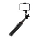 Selfie stick WC1Y2S teleskopowy tripod 1.3m ze stopu aluminium z uchwytem na telefon - czarny