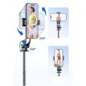 Selfie stick WC1Y2S teleskopowy tripod 1.3m ze stopu aluminium z uchwytem na telefon - czarny