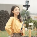 Selfie stick WH1YXS teleskopowy tripod 1m z okrągłą lampą i uchwytem na telefon - czarny