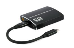 Adapter USB-C męski do 2xHDMI żeński 4K przy 60 Hz czarny