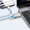 Adapter Joyroom S-H151 USB-C (męski) / USB-A (żeński) z oczkiem na smycz - srebrny