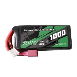 Akumulator Gens ace 35C 1000mAh 2S1P 7.4V Airsoft Gun Lipo z konektorem T Plug