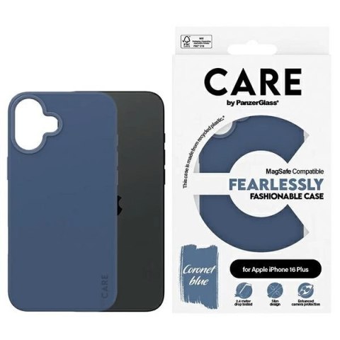 Etui CARE by PanzerGlass Fashion Case z MagSafe na iPhone 16 Plus - niebieskie