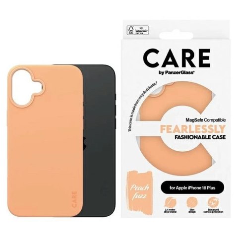 Etui CARE by PanzerGlass Fashion Case z MagSafe na iPhone 16 Plus - pomarańczowe