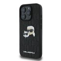 Etui Karl Lagerfeld Monogram Karl & Choupette Head Pin na iPhone 16 Pro Max - czarne\