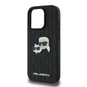 Etui Karl Lagerfeld Monogram Karl & Choupette Head Pin na iPhone 16 Pro Max - czarne\