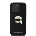 Etui Karl Lagerfeld Monogram Karl Head Pin na iPhone 16 Pro 6.3" czarne