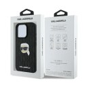 Etui Karl Lagerfeld Monogram Karl Head Pin na iPhone 16 Pro Max - czarne