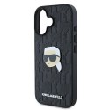 Etui Karl Lagerfeld Monogram Karl Head Pin na iPhone 16 - czarne