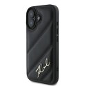 Etui Karl Lagerfeld Quilted Signature na iPhone 16 - czarne