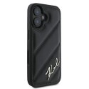 Etui Karl Lagerfeld Quilted Signature na iPhone 16 - czarne