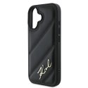 Etui Karl Lagerfeld Quilted Signature na iPhone 16 - czarne