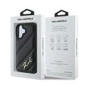 Etui Karl Lagerfeld Quilted Signature na iPhone 16 - czarne