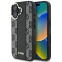 Etui DKNY Checkered Pattern Magsafe na iPhone 16 Plus - czarne