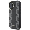 Etui DKNY Checkered Pattern Magsafe na iPhone 16 Plus - czarne