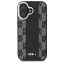 Etui DKNY Checkered Pattern Magsafe na iPhone 16 Plus - czarne