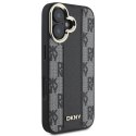 Etui DKNY Checkered Pattern Magsafe na iPhone 16 Plus - czarne