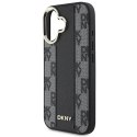 Etui DKNY Checkered Pattern Magsafe na iPhone 16 Plus - czarne